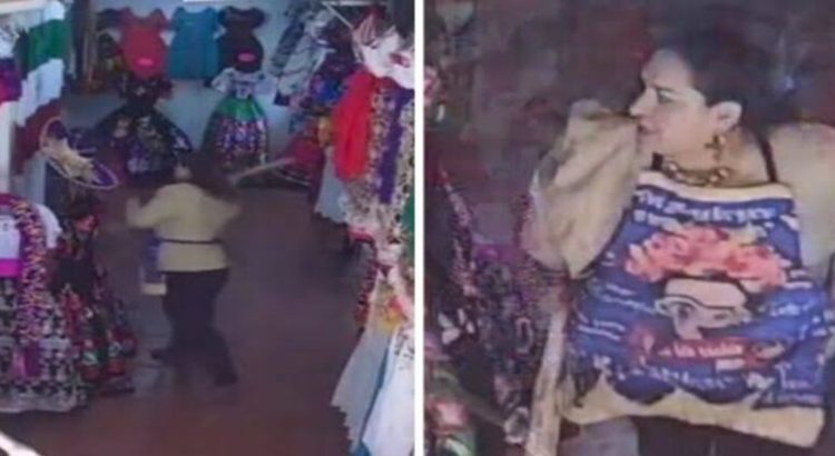 Mujer agarra a batazos a una abuelita en un mercado de Michoacán