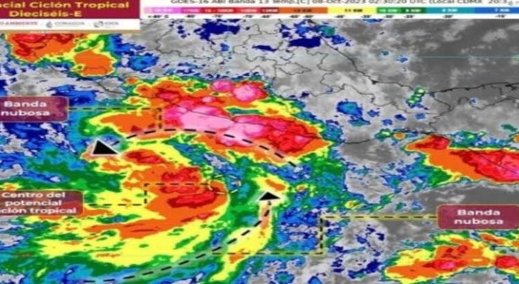 Michoacán, en alerta ante potencial ciclón tropical Dieciséis-E