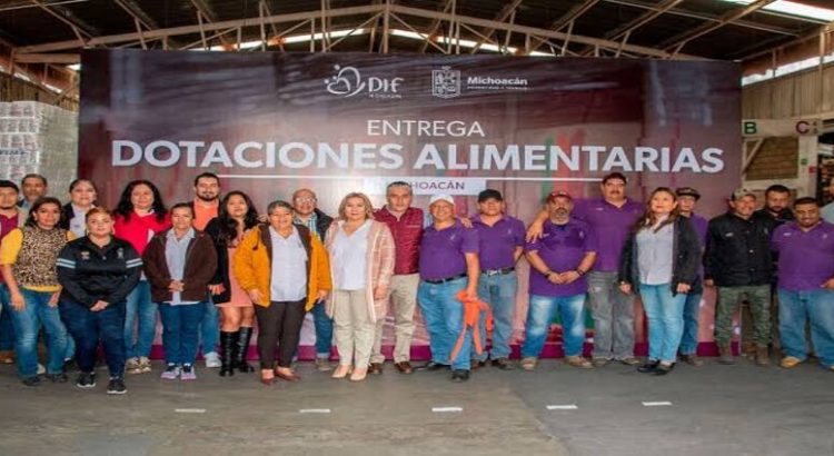 Entregan dotaciones alimentarias del DIF Michoacán a almacén de Morelia