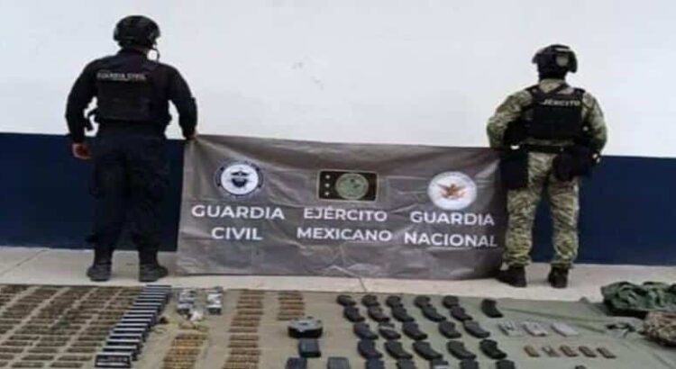 Ejército y Guardia Civil aseguran más de mil 800 cartuchos útiles y cargadores en Michoacán