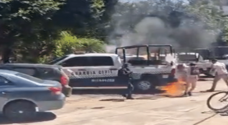 Detienen a 14 personas por presuntamente incendiar patrullas en Queréndaro, Michoacán