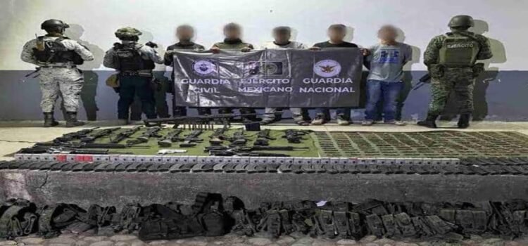 Operativo deja cinco detenidos con arsenal en Buenavista, Michoacán