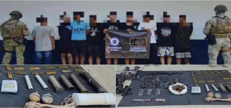 Capturan en Apatzingán, Michoacán a 9 presuntos miembros del ‘CJNG’