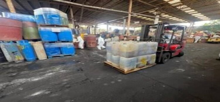 FGR destruye más de siete toneladas y 30 mil litros de químicos para drogas sintéticas en Michoacán