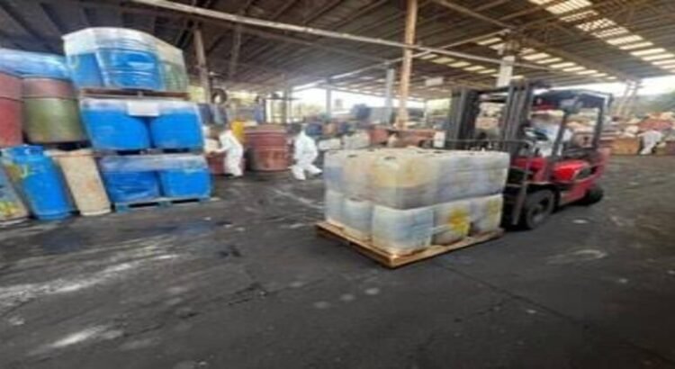FGR destruye más de siete toneladas y 30 mil litros de químicos para drogas sintéticas en Michoacán