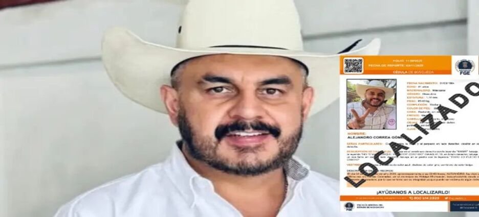 Localizado con vida el expresidente municipal de Zinapécuaro, desaparecido en Michoacán